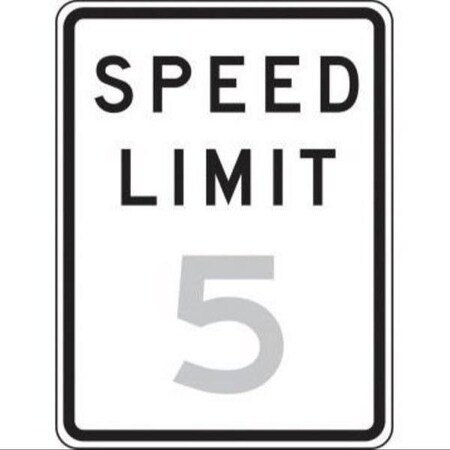 Accuform TRAFFIC SIGN SPEED LIMIT  18 in  X 12 in FRR21835DP
